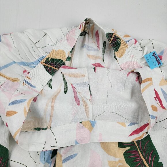 Cynthia Rowley Pants Womens Plus 3X Multi Floral 100% Linen Wide Leg NWT - Picture 5 of 9